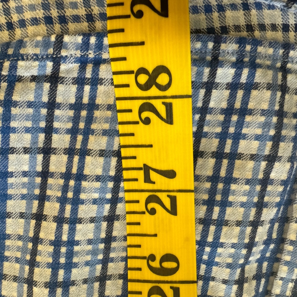 Tailorbyrd collection blue check button down oxford shirt - Picture 5 of 7